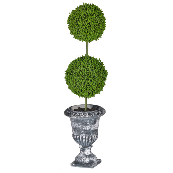 Ophelia & Co. 15.5'' Faux Boxwood Topiary in Urn & Reviews Wayfair
